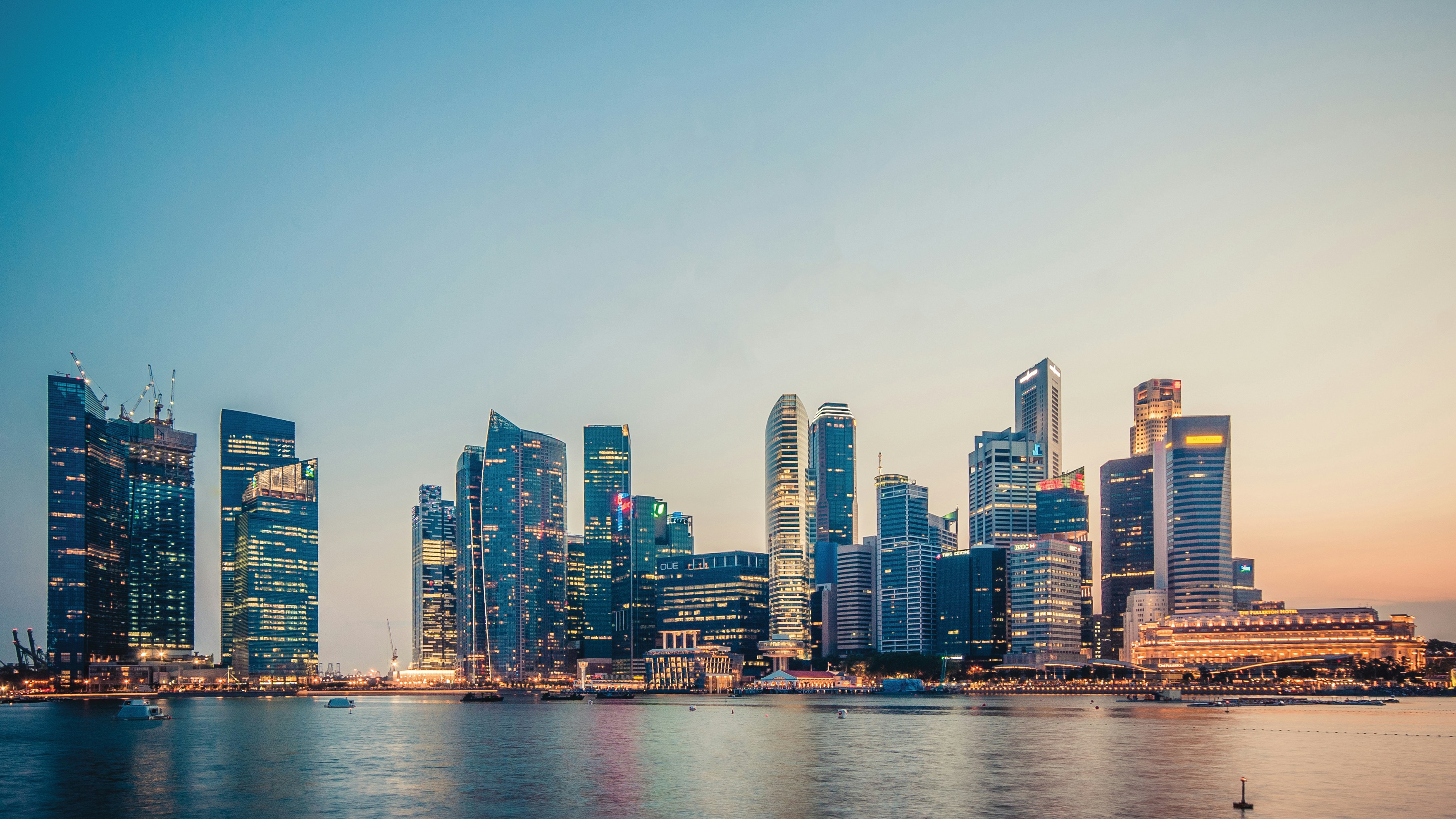 Singapore city skyline at dusk, home base of Deesa International